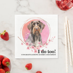 Servilleta De Papel Foto de perro Boda de puntero con cable en Alemani