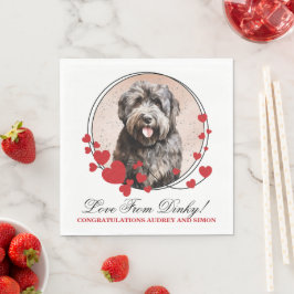 Servilleta De Papel Foto de perro Bouvier des Flandres Corona Roja del