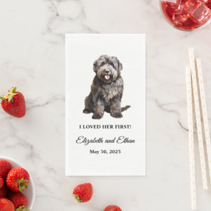 Servilleta De Papel Foto de perro Bouvier des Flandres para boda