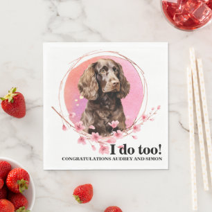 Servilleta De Papel Foto de perro de bodas American Water Spaniel