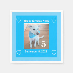 Servilleta De Papel Foto de perro de cachorro lindo cumpleaños feliz n
