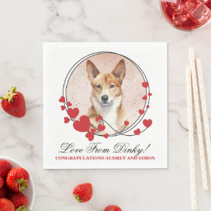 Servilleta De Papel Foto de perro de raza Canaan Dog con corona de cor