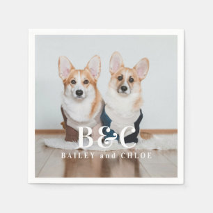 Servilleta De Papel Foto de perro mascota lindo con nombre