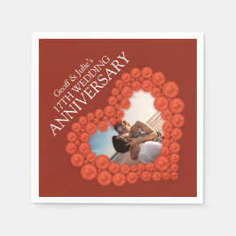 Servilleta De Papel Foto de personalizado del 17° aniversario de boda