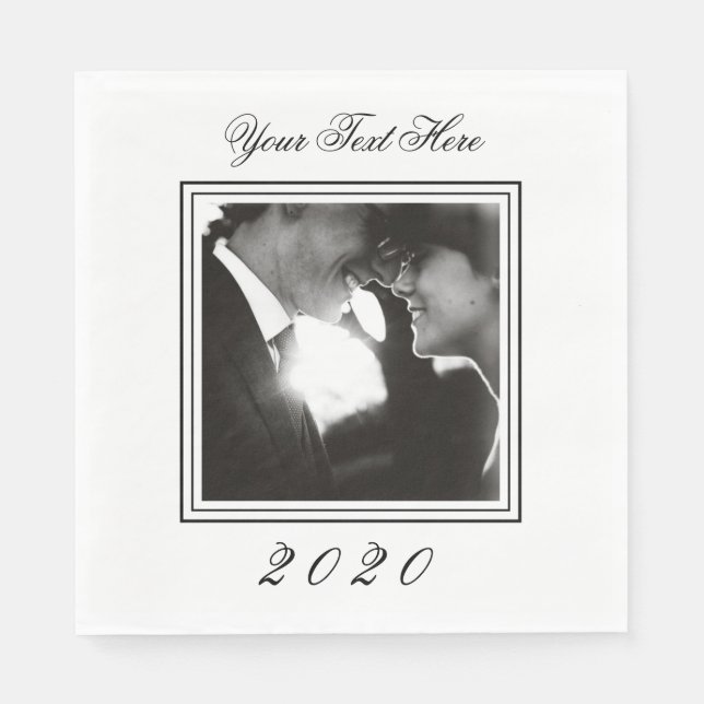 Servilleta De Papel Foto de personalizado Napkins Cumpleaños (Anverso)