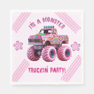 Servilleta De Papel Foto de un Personalizado Fiesta de Monster Truckin