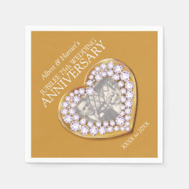 Servilleta De Papel Foto del 75º aniversario del boda de Jubileo