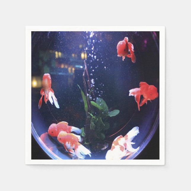Servilleta De Papel Foto del tazón de pescado (Anverso)