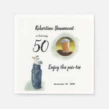 Foto elegante de golf para cumpleaños 50 de hombre