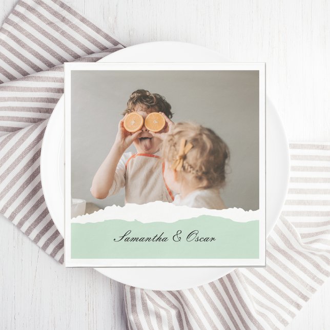 Servilleta De Papel Foto familiar moderna y regalo personalizado de fá (Subido por el creador)