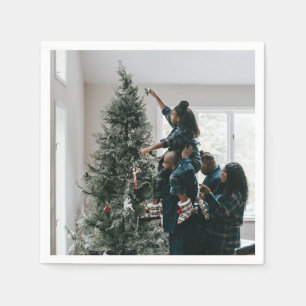 Servilleta De Papel Foto familiar personalizada de navidades