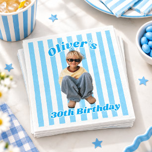 Servilleta De Papel Foto Infantil Personalizada Cumpleaños 30