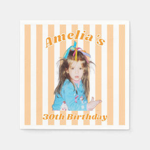 Servilleta De Papel Foto Infantil Personalizada Cumpleaños 30