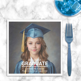 Servilleta De Papel Foto minimalista Graduación de octavo grado