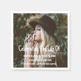 Servilleta De Papel Foto: Modern Funeral Celebration of Life Memorial