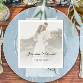Servilleta De Papel Foto moderna con Boda superpuesto