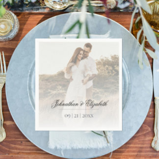 Servilleta De Papel Foto moderna con Boda superpuesto