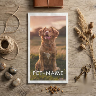 Servilleta De Papel Foto personalizada con el nombre de tu perro