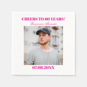 Servilleta De Papel Foto Personalizada Cumpleaños 30 40 50 60 70