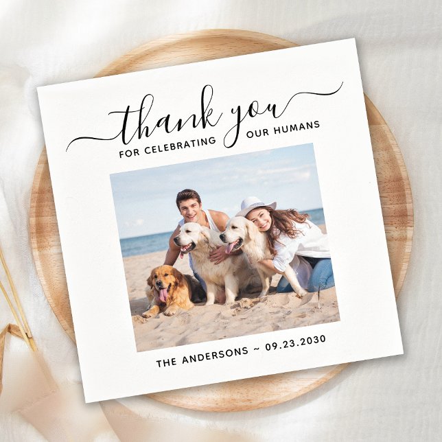 Servilleta De Papel Foto personalizada de Boda de perro (Subido por el creador)