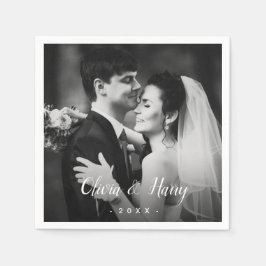 Servilleta De Papel Foto personalizada | Napkins de papel boda