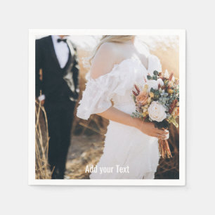 Servilleta De Papel Foto personalizada y texto personalizado