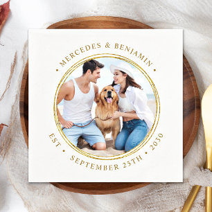 Servilleta De Papel Foto personalizado Boda elegante con personalidad 