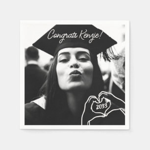 Servilleta De Papel Foto Personalizado de Napkins de Graduación Person