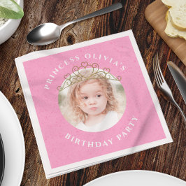 Servilleta De Papel Foto rosa lindo cumpleaños de la princesa Tiara Sw