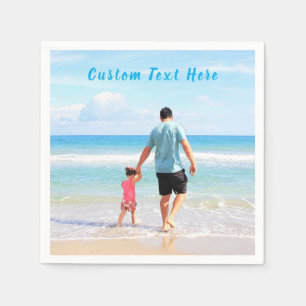 Servilleta De Papel Foto y texto personalizado - Tu propio diseño - P