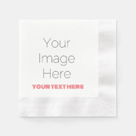 Servilleta De Papel Foto y texto personalizados Fiesta Boda, cumpleaño