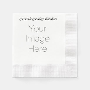Servilleta De Papel Foto y texto personalizados para fiestas de boda,