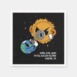 Servilleta De Papel Fotobomb Eclipse solar personalizado 2025