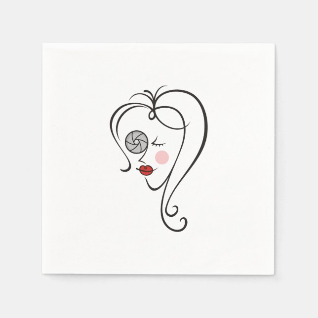 Servilleta De Papel Fotógrafa femenina (Anverso)