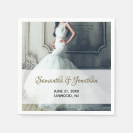 Servilleta De Papel Fotografía Boda Recepción Cocktail Paper Napkins