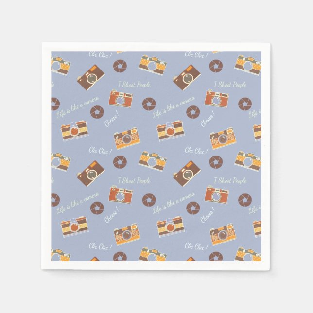 Servilleta De Papel Fotografía de cámaras antiguas simplemente militan (Anverso)