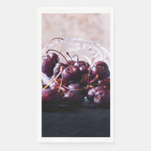 Servilleta De Papel Fotografía de Cerezas Rojas Frescas
