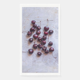 Servilleta De Papel Fotografía de Cerezas Rojas Frescas