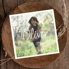 Servilleta De Papel Fotografía de cumpleaños de chicos personalizados 