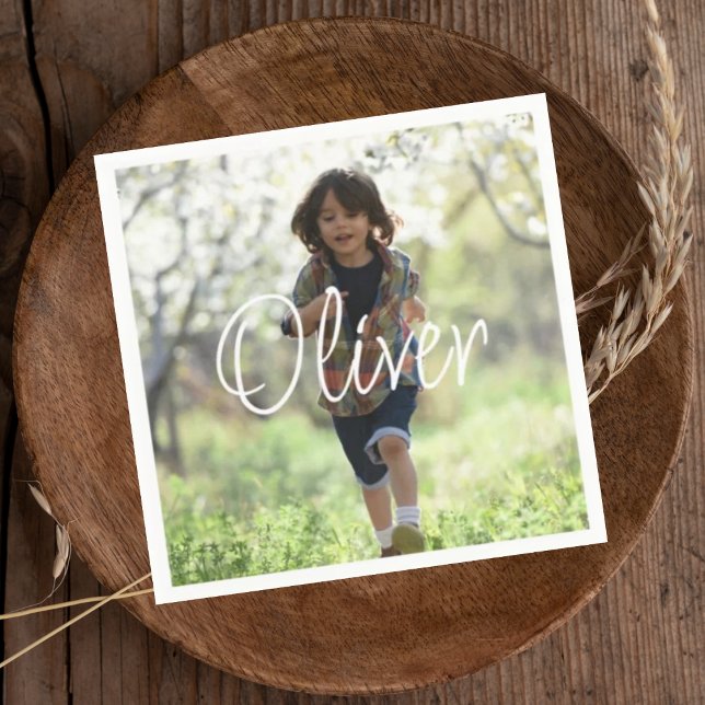 Servilleta De Papel Fotografía de cumpleaños de chicos personalizados  (Subido por el creador)