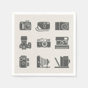 Servilleta De Papel Fotografía de época de cámaras