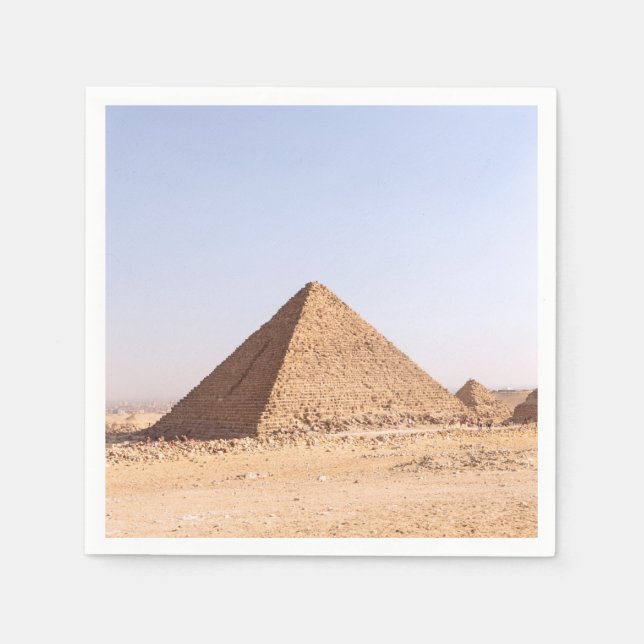Servilleta De Papel Fotografía de las Pirámides de Giza (Anverso)