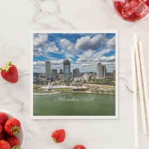 Servilleta De Papel Fotografía de Milwaukee, Wisconsin, paisaje urbano