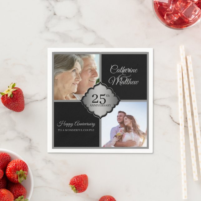 Servilleta De Papel Fotografía de personalizado Napkins con 25 años (In situ)