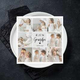 Servilleta De Papel Fotografía del Collage | Te queremos regalo de abu