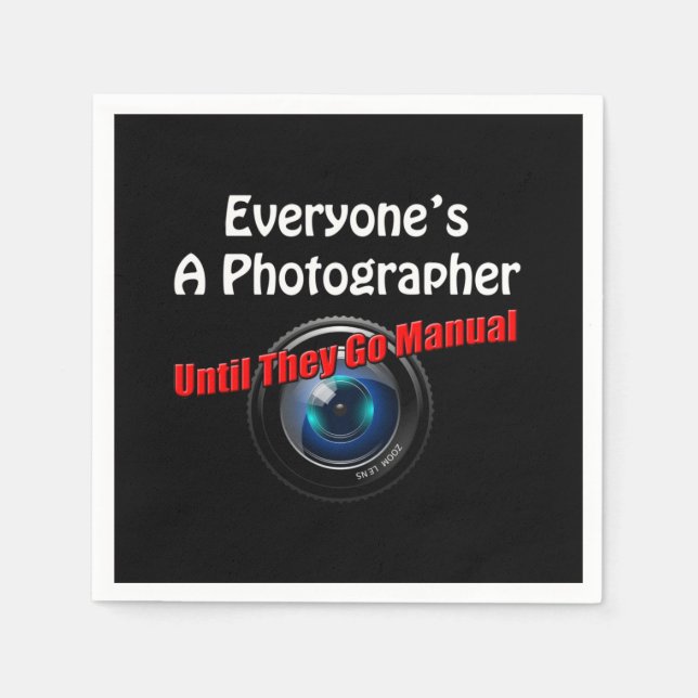 Servilleta De Papel Fotografía divertida - Cita manual del fotógrafo G (Anverso)