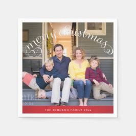 Servilleta De Papel Fotografía familiar: Navidad con los rojos