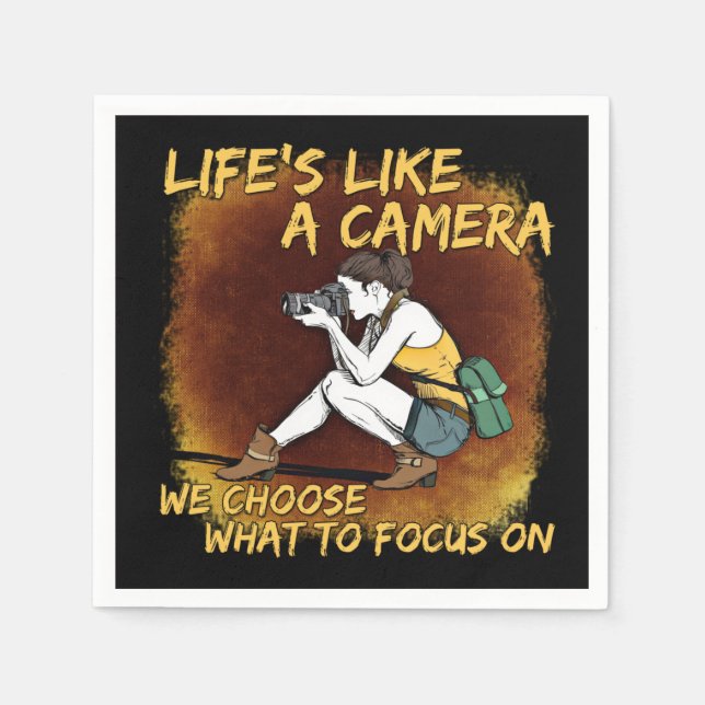 Servilleta De Papel Fotografía - La vida como un fotógrafo de cámara (Anverso)