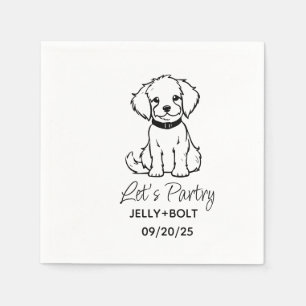 Servilleta De Papel Fotografía moderna personalizado Elegant Perro Bod