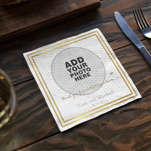 Servilleta De Papel fotografía o gráficos personalizados, boda